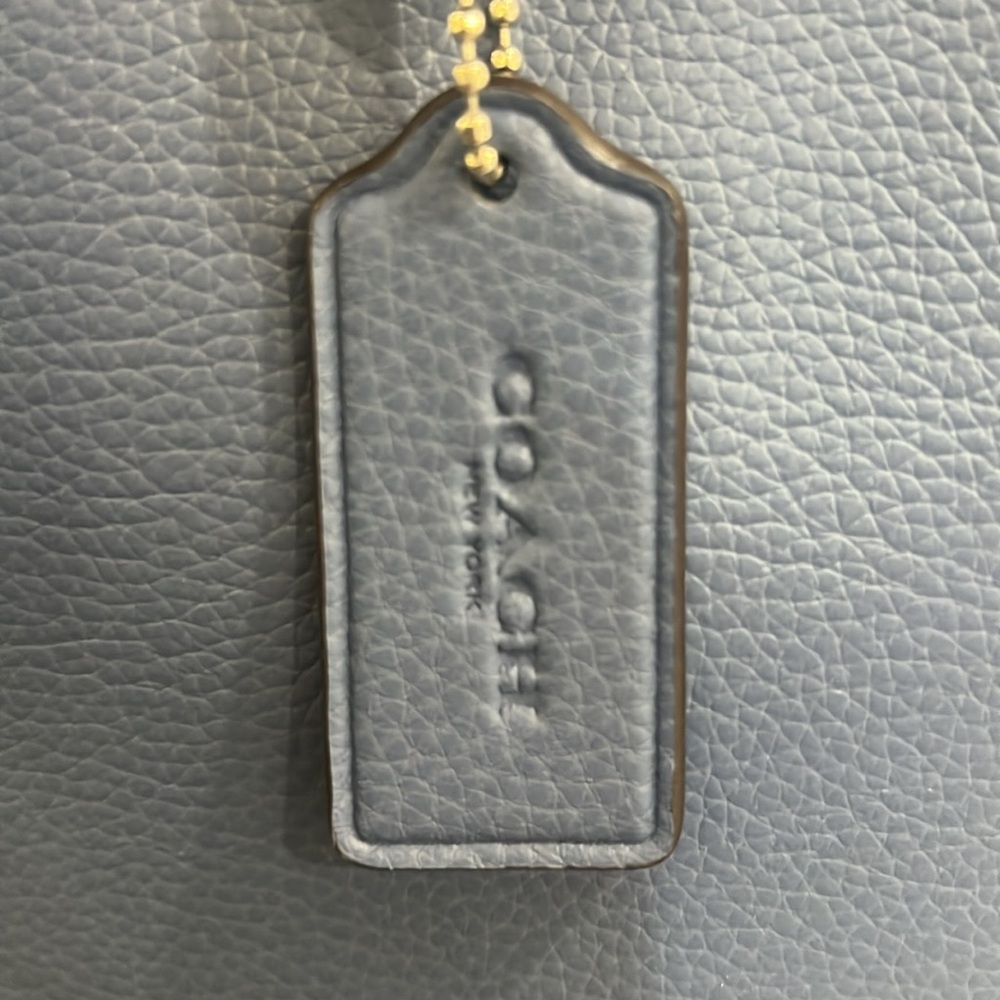 Coach Mollie Blue Tote leather Bag. Silver hardware Retail $378 style 1671 - Picture 14 of 16